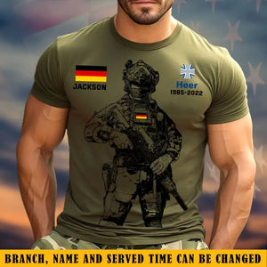 Personalized German Veteran Logo Custom Name & Time T-shirt Printed KVH24506
