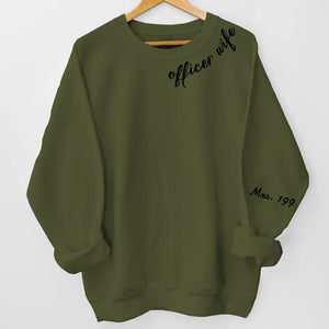 Personalized Officer Wife Police Custom ID Sweatshirt Printed QTLVA24505