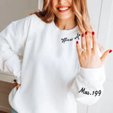 Personalized Officer Wife Police Custom ID Sweatshirt Printed QTLVA24505