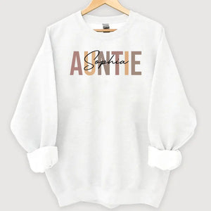 Personalized Auntie Mommy Gift Custom Name Sweatshirt Printed HN24504