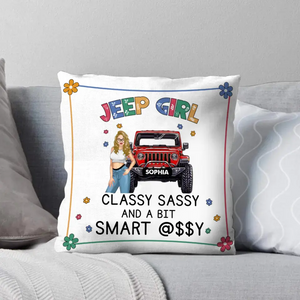 Personalized Jeep Girl Custom Name Pillow Printed VQ24520