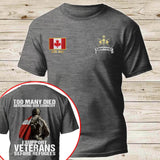 Personalized Canadian Veteran Too Many Died Defending Our Country I Support Veterans Before Refugees T-shirt Printed AHKH24525