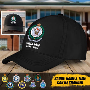 Personalized Australian Police Logo Custom Name & Time Black Cap 2D Printed LVA24531