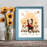 Personalized Dog Mom Fall Season Dog Lovers Gift Frame Poster Printed HN24534