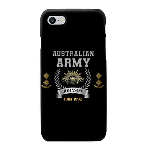 Personalized Australian Army Rank Camo Custom Name & Time Phonecase Printed AHVQ24540