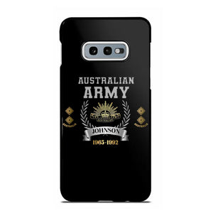 Personalized Australian Army Rank Camo Custom Name & Time Phonecase Printed AHVQ24540