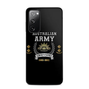 Personalized Australian Army Rank Camo Custom Name & Time Phonecase Printed AHVQ24540