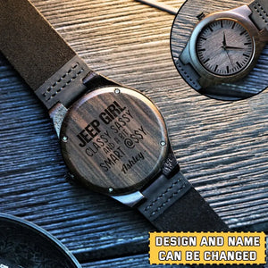Personalized Wooden Watch Jeep Girl Classy Sassy And A Bit Smart Assy Engraved Wooden Watch Printed VQ24549