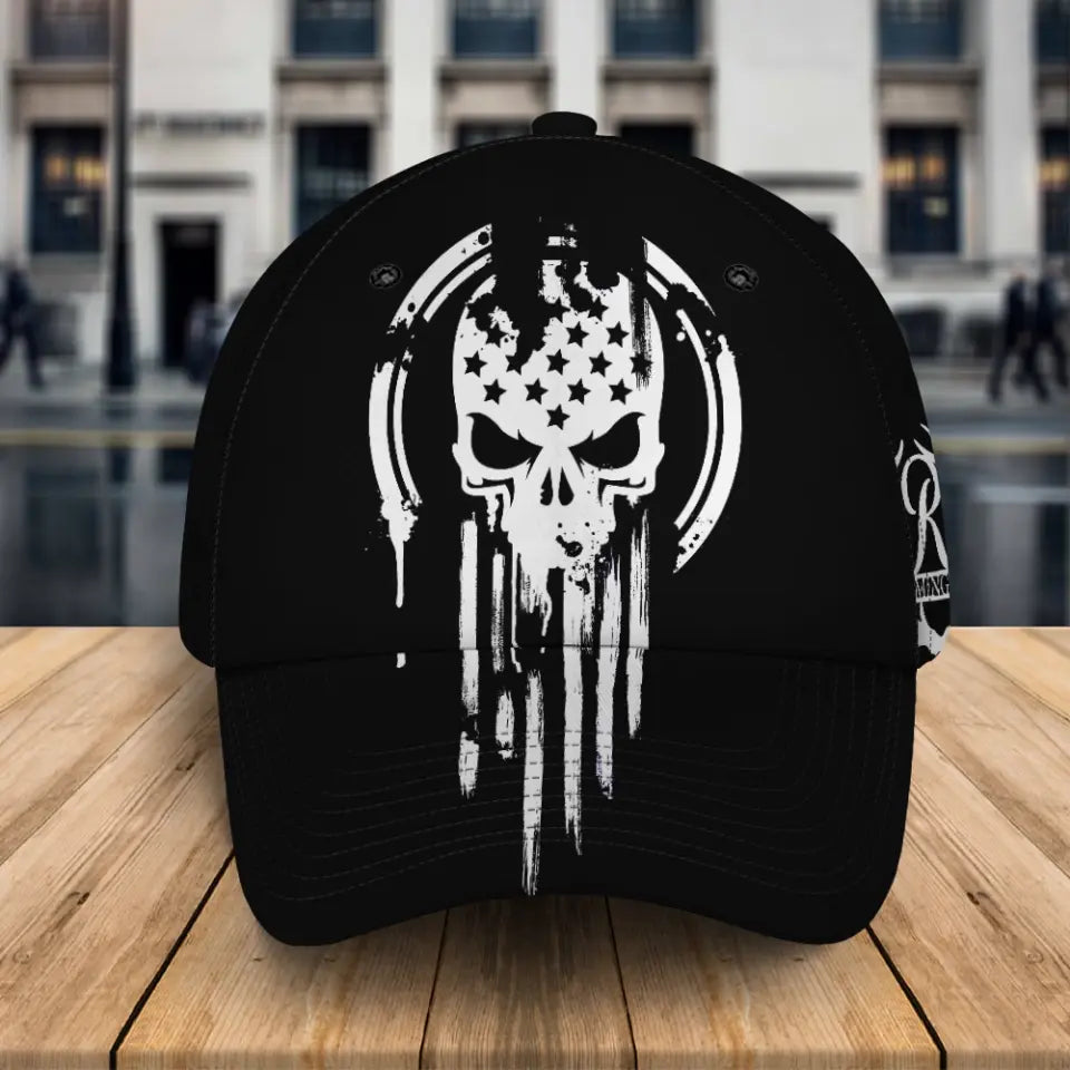 Personalized Skull US Hunting Cap 3D Printed QTKH24560