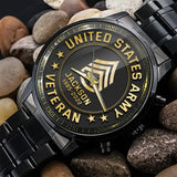 Personalized United States Army Veteran Custom Name & Time Watch Printed QTKH24576