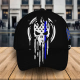 Personalized Skull US State Police Rank Custom Name Cap 3D Printed KVH24589