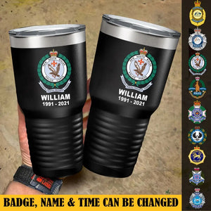 Personalized Austrlian Police Logo Custom Name & Served Time Tumbler Printed LVA24586