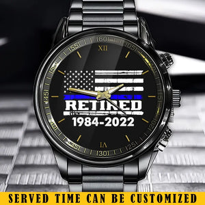 Personalized Retired US Police Served Time Watch Printed KVH24580