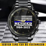 Personalized Retired US Police Served Time Watch Printed KVH24580