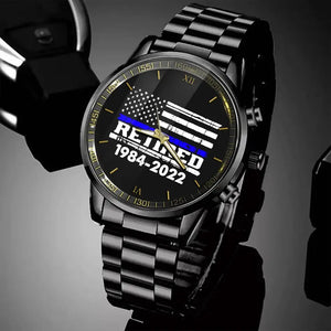 Personalized Retired US Police Served Time Watch Printed KVH24580