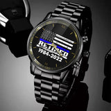 Personalized Retired US Police Served Time Watch Printed KVH24580