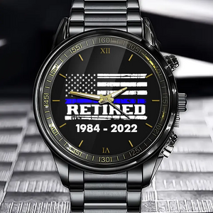 Personalized Retired US Police Served Time Watch Printed KVH24580