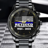 Personalized Retired US Police Served Time Watch Printed KVH24580