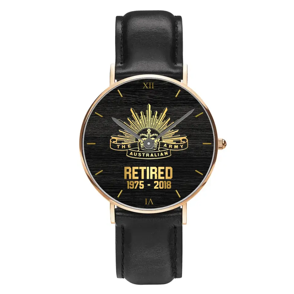 Personalized Retired Australian Veteran Army Logo Custom Time Women Watch Printed QTVQ24588