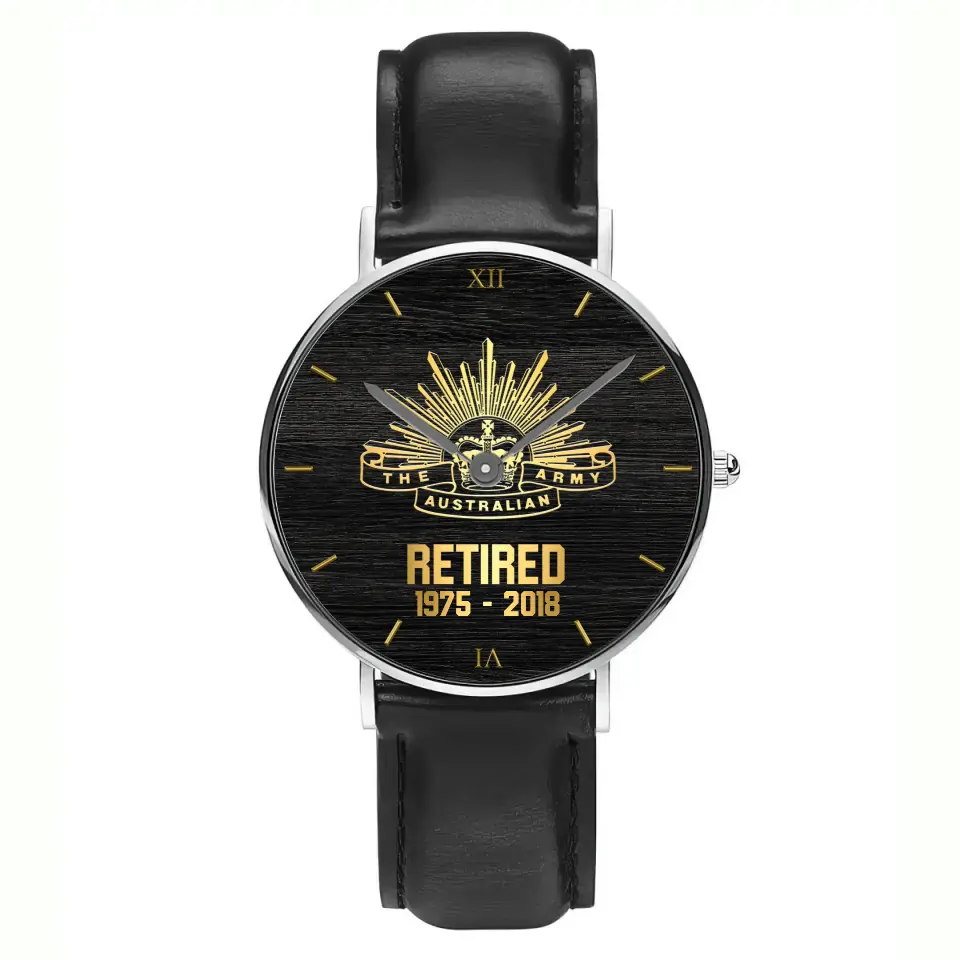 Personalized Retired Australian Veteran Army Logo Custom Time Women Watch Printed QTVQ24588