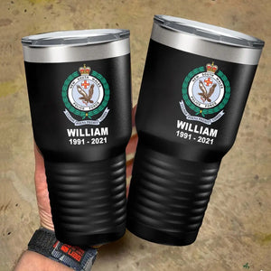 Personalized Austrlian Police Logo Custom Name & Served Time Tumbler Printed LVA24586