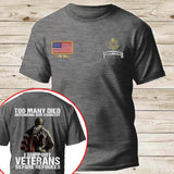 Personalized US Veteran Too Many Died Defending Our Country I Support Veterans Before Refugees T-shirt Printed AHKH24525