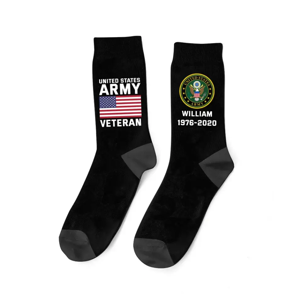 Personalized US Army Veteran 3D Socks Printed AHVQ24450