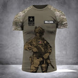 Personalized US Army Veteran T-shirt 3D Printed QTLVA24427