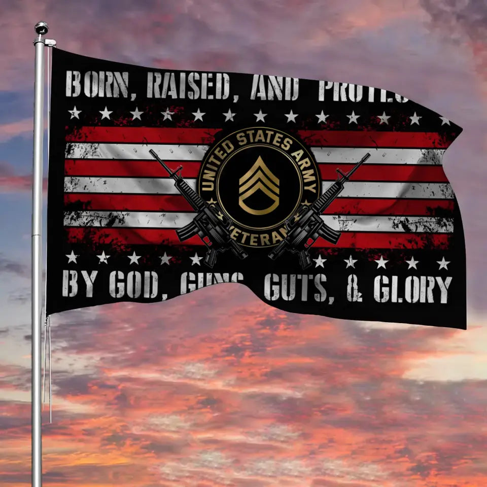 Personalized US Veteran Flag Printed 24344AHVQ