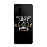 Personalized US Army Rank Camo Custom Name & Time Phonecase Printed AHVQ24540