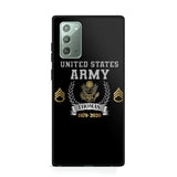 Personalized US Army Rank Camo Custom Name & Time Phonecase Printed AHVQ24540