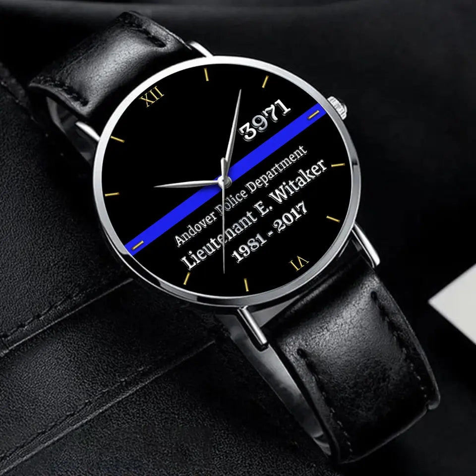 Personalized Police Department Custom Rank Name ID & Served Time Women Watch Printed QTVA24590