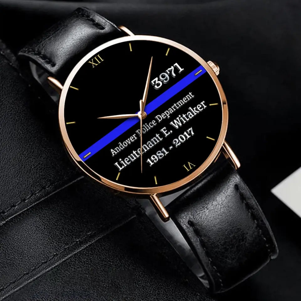 Personalized Police Department Custom Rank Name ID & Served Time Women Watch Printed QTVA24590