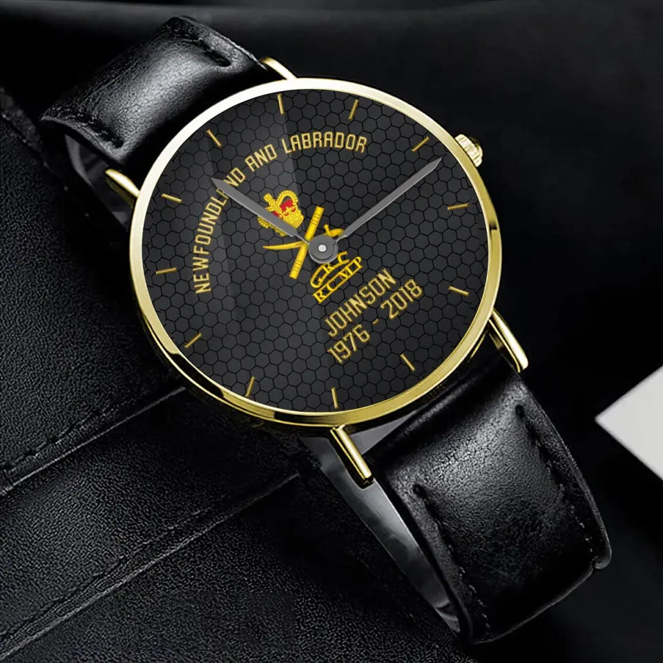 Personalized Police Branch Ranking Custom Name & Served Time Women Watch Printed VQ24591