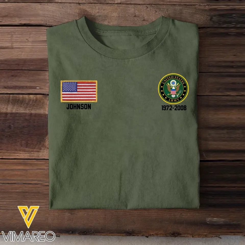 Personalized I Walked The Walk United States Veteran Custom Name & Time T-shirt Printed VQ24253