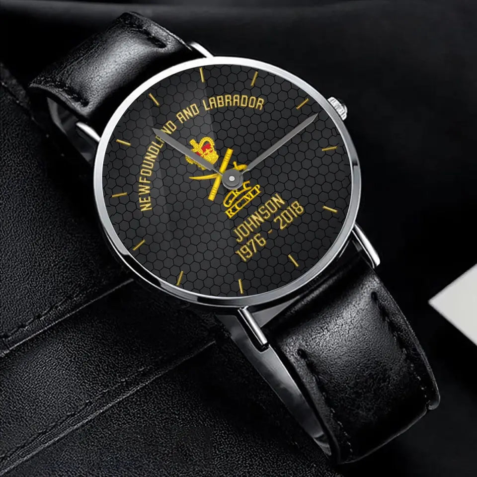 Personalized Police Branch Ranking Custom Name & Served Time Women Watch Printed VQ24591