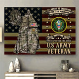 Personalized It Cannot Be Inherited Nor Can It Be Purchased I Have Earned It With My Blood Sweat And Tears I Own It Forever The Title US Army Veteran Canvas Printed AHVQ24182