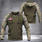 Personalized US Veteran Custom Name & Time Hoodie 3D Printed KVH231722