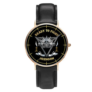 Personalized Ready To Fight Australian Veteran Rank Camo Women Watch Printed AHVA24601