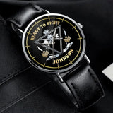 Personalized Ready To Fight Canadian Veteran Rank Camo Women Watch Printed AHVA24601