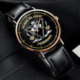 Personalized Ready To Fight Canadian Veteran Rank Camo Women Watch Printed AHVA24601