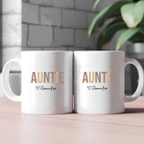 Personalized Auntie Mommy & Kid Names White Mug Printed HN24599