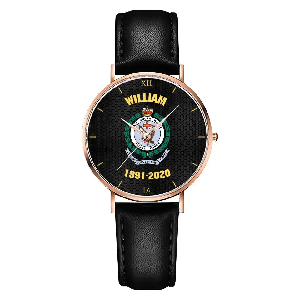 Personalized Australian Police Logo Custom Name & Time Women Watch Printed LVA24594