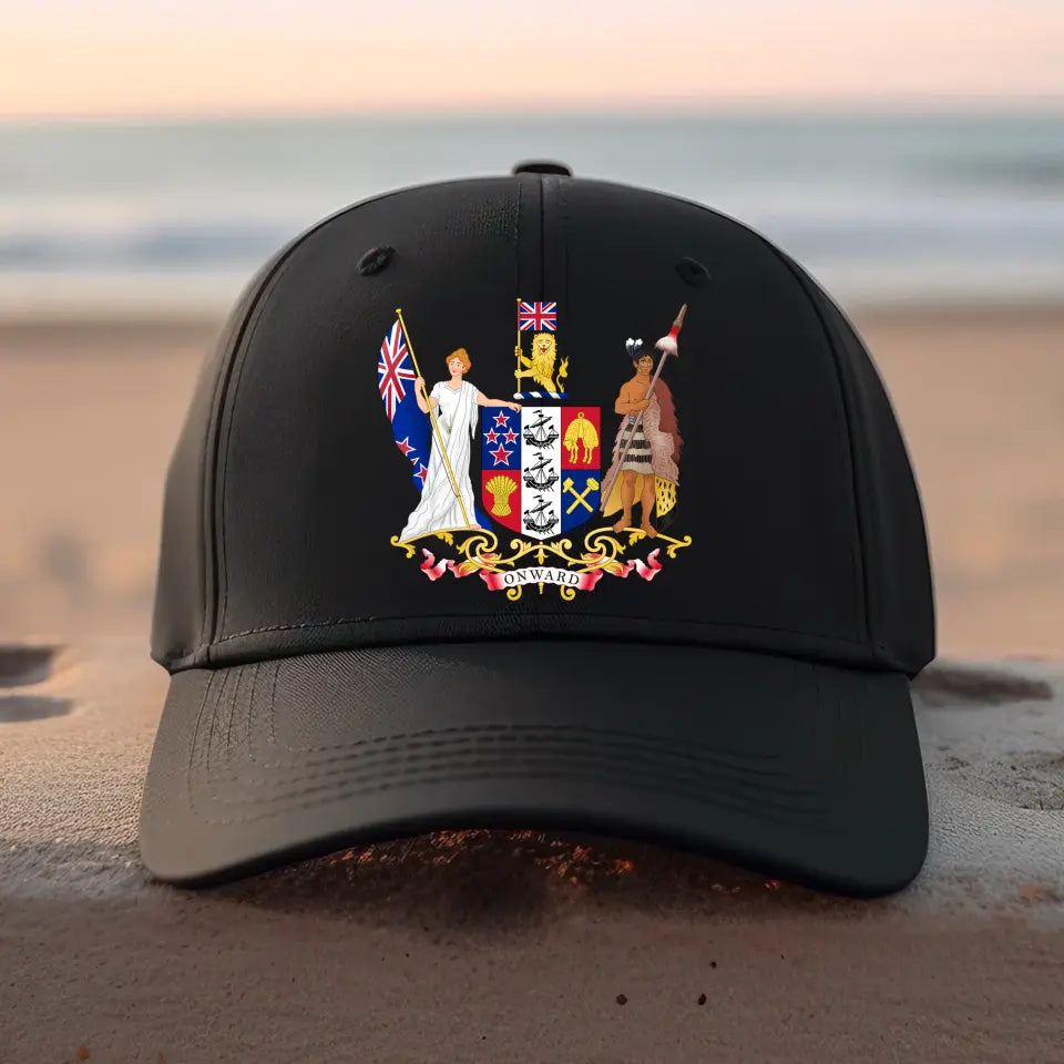 Personalized New Zealand Army Logo Custom Name Black Cap Printed QTVA24606