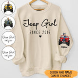 Personalized Jeep Girl Since 2013 Custom Name Sweatshirt Printed HN24609