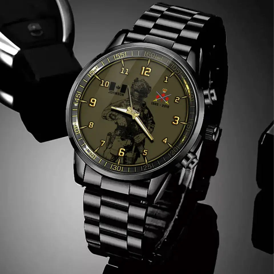 Personalized Canadian Soldier Custom Name & Logo Watch Printed VQ24628