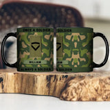 Personalized Once A Soldier Always A Soldier Norwegian Veteran Rank Camo Black Mug Printed KVH24611