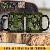 Personalized Once A Soldier Always A Soldier Swedish Veteran Rank Camo Black Mug Printed KVH24611