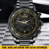 Personalized Australian Army Veteran Rank Camo Custom Name & Time Watch Printed AHKH24629
