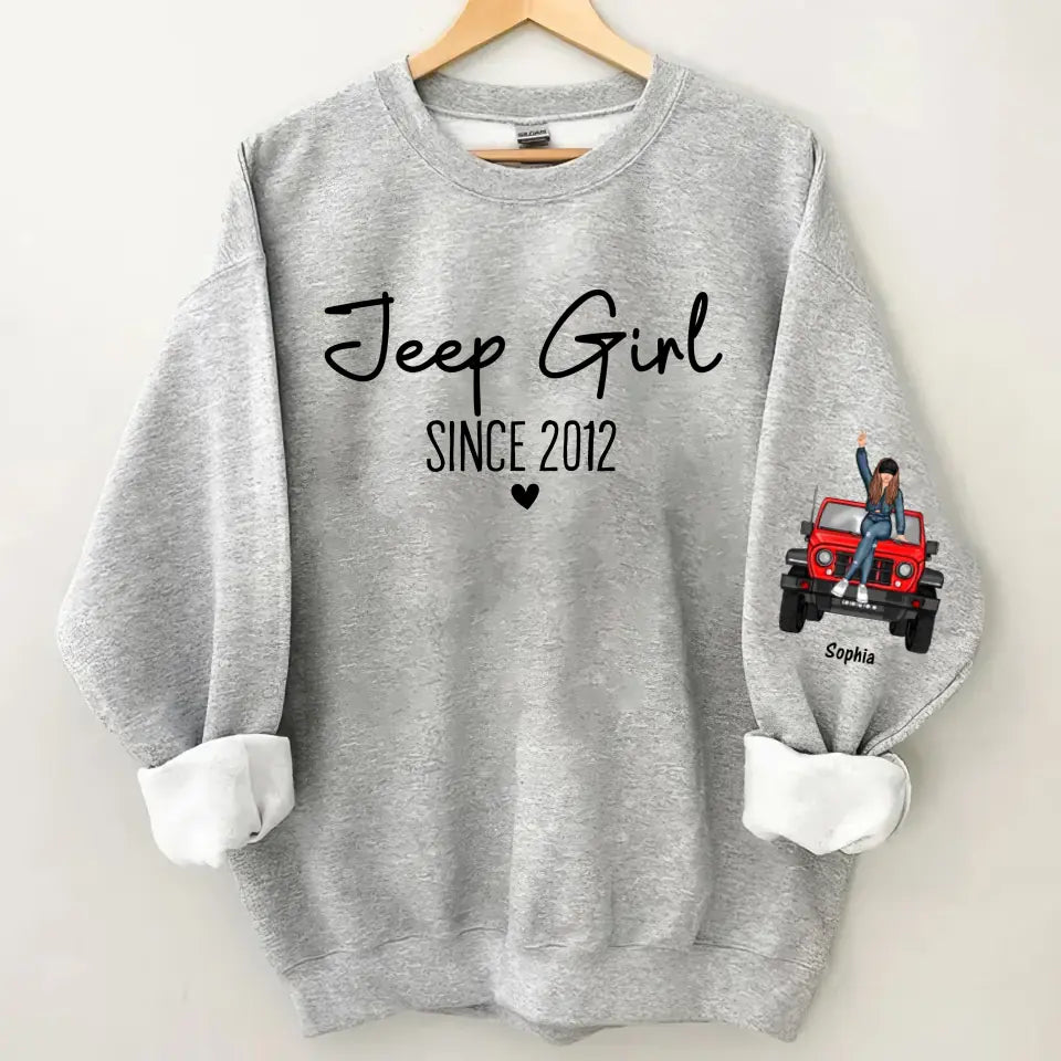 Personalized Jeep Girl Since 2013 Custom Name Sweatshirt Printed HN24609